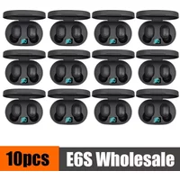 10 pcs Wholesale E6S TWS Wireless Headphones Bluetooth Earphone 5.0 Stereo Headset Earbuds with Microphone for iPhone Xiaomi