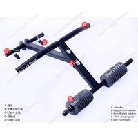 Biceps Muscle Trainer Barbell Plate Dumbbell Stand Anti Slip Handle Arm Power Exerciser Strength Training for Body Workout