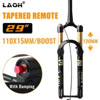 LAOH 27.5/29 inch MTB fork with 120mm stroke, cone tube rebound adjustment, 15mm × 110mm axle bicycle fork and bicycle shock abs