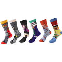 Anime Cartoon Socks Joker Comics Superhero Cosplay Personalized Trend Sockings Chucky Breathable Sock Party Outdoor