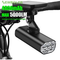 NEWBOLER 5000LM Intelligent inductio Bike Light MTB Front Lamp USB Rechargeable 6 LED 4800mAh Bicycle Light Waterproof Headlight