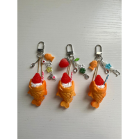 realistic snack food taiyaki Japanese keychains phonecharm cute unique accessories , perfect for car keys , trinkets and gifts