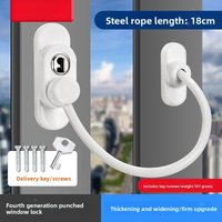 Stainless Steel Window Lock, Window Limit Zipper Lock, Household Non Perforated Window Limit Device, Child Safety Lock Buckle