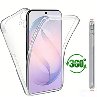 360 Full Shockproof Body Case For Samsung Galaxy S26 Ultra S26+ S26 Dual Layer Transparent Clear PC+TPU Hybrid Cover Coque