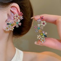 Romantic Colorful Zircon Flower Earrings for Women Luxury Metal Little Daisy Earrings Exquisite Wedding Party Jewelry Gifts