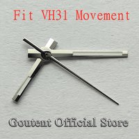 Goutent new green luminous watch hands are suitable for VH31 movement silver watch hands