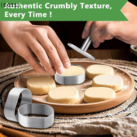 Stainless Steel Pulburon Molder With Pusher Cake Decorating Tools Cake Mousse Pastry Ring Mold Cooking Rings Baking Tools〔CC11〕