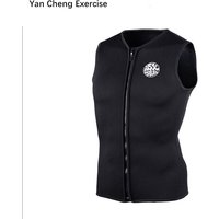 Neoprene Diving Vest With Towel Lining Thermal Wetsuit Sleeveless Front Zip for Men Surfing Drifting Scuba Vest 3mm S-5XL
