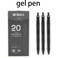 M&G Gel Pen, Black 0.5mm, Click Action, Replaceable Refill, Suitable for Gifts, Students, Office, and Finance Use