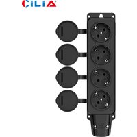 Eu Germany 1/4 circuit waterproof power socket IP54 Wireless expansion power strip with waterproof cover 16A 250V 3500W