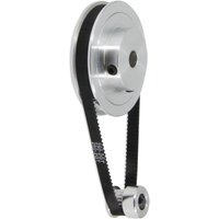 2PCS / Set GT2 Synchronous Wheel 20&80 Teeth 8mm Bore Aluminum Timing Pulley with 2PCS Length 250mm Width 6mm Belt (20-80T-8B-6)