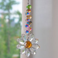 Daisy K9 Crystal Sun Catcher Window Decors Rainbow Maker Indoor Suncatcher Courtyard Garden Decoration Home Xmas Ornament