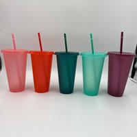 10PC 24OZ Glitter Straw Cups Large Capacity PP Single Layer Plastic Cups 710ml Glitter Cups Drink Party Cups Takeaway Drinks