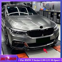 For BMW 5 Series G30 G31 520i 530i 540i M-Sport 2017-2020 Black Car Front Bumper Lip Spoiler Splitter Diffusers Body Kits Tuning