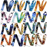 Famous Oil Paintings Van Gogh Lanyards for Key ID Card Gym Phone Strap USB Badge Holder Rope Art Key Chain Key rings Accessories
