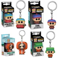 New Funko POP Pocket Keychain South Park Kyle Stan Zombie Kenny Cartman Movable Doll Model Toy Children's Birthday Gift