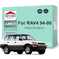 8Pcs Cars Accessories For Toyota RAV4 1994 1995 1996 1997 1998 1999 2000 Canbus Dome License Plate LED Interior Light Bulb Kit