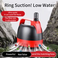 220V-240V Aquarium Small Submersible Water Pump Bottom Suction Pump Filtration Cycle Water Change Eu Plug Mute 5/8/18/25/35/45W