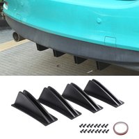 4-teiliger universeller Auto-Heckdiffusor-Spoiler aus ABS, Heckstoßstangenlippe, Anti-Kollisions-Diffusor für BMW, Ford, Mercedes usw.
