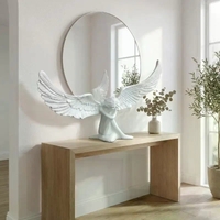 Angel Wing Figurine Modern 3D Embrace Angel Wings Sculpture Crafts 3D Angel Wing Statue Figurine Resin Artwork Craft Home Decor