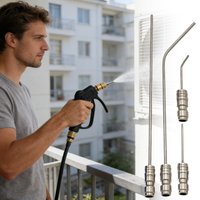 High Pressure Washer Nozzle Set Stainless Steel Quick Connect Extension Wand Kit For Cleaning Washing Machine Air Conditioner