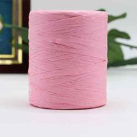 Rouleau de fil de coton et de raphia, 180 m/rouleau, pour tricoter à la main, chapeaux d'été, sacs tricotés au Crochet, fil artisanal fait à la main