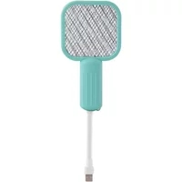 USB Mosquito Swatter Trap Mini Electric Shock Fly Bug Zapper UV Light Portable 2-in-1 Mosquito Repellent for Outdoor Bedroom