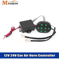 8-Tone Air Horn 12V 24V Car Truck Musical Air Horn Controller Car Horn Controller 8 Sound Effects Car Electronic Sound Signal