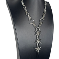 Punk Grunge Rock Rivet Long Pendant Chain Cool Fashion Handmade Geometric Necklace Goth Y2k Charm Jewelry Hip Hop Accessories
