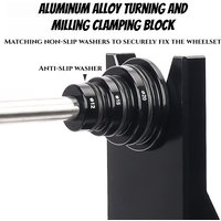 LeBycle Thru-axle Truing Stand Adapter12/15/20mm Universal Thru-Axle Wheel Building Fixture Thru-axle Adapter Tool AluminumAlloy