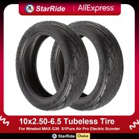10x2.50-6.5 Tubeless Electric Scooter Tire 10-Inch Vacuum Tires for Ninebot MAX G30 INMOTION L9 S1 Pure Air Pro Electric Scooter