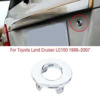 For Toyota Land Cruiser LC100 FJ100 1998-2007 Car Rear Trunk Tailgate Tail Door Lock Hole Chrome Decorative Trim Ring Cover