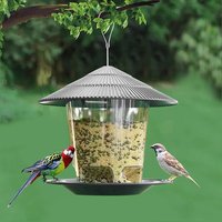Garten Pavillon Hängen Wilden Vogel Feeder Outdoor Container Mit Hängen Seil Haustier Vogel Fütterung Haus Typ Vogel Feeder Neue Dropshipping