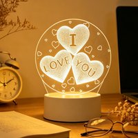 1pc Night Light Creative Acrylic Bedroom Bedside LED Table Lamp Holiday Event Gift System Gifts