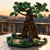 387PCS MOC Game Series Zeldad Great Deku Tree Mini Micro Model Custom Building Blocks Architecture DIY Assembly Display Gift Set