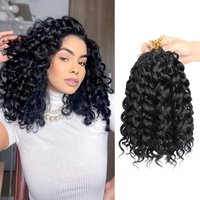Curly Crochet Hair 1/4/6 Packs 10/14/18 Inch Gogo Curl Crochet Hair for Black Women,Pre-looped Ocean Wave Crochet Hair Synthetic