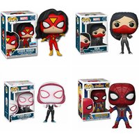 Funko POP Superhero Spider-Gwen Spider-Woman Silk Iron Spider Vinyl Action Figures Spider Man Peter Parker Collection Model Toys
