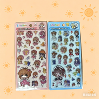 3D Cardcaptor Sakura Stereoscopic Crystal Stickers Children's Creative Handbooks Stereoscopic Decoration Stickers