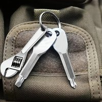 AliExpress NONE 3-piece Mini Portable Screwdriver Set, Multifunctional Mini Wrench Keychain - Suitable for Bicycle and Motorcycle Repair Tools