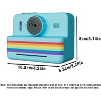 Kids Camera Instant Print,2.8 Inch Screen, USB charging,Children Digital Camera 3 Rolls Paper, Christmas Birthday Gift Toys