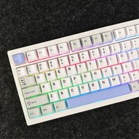 White Blue Gray Three-color Cherry Profile 128 Full set Keycap PBT Frosted key cap for gamer Mechanical Keyboard AJAZZ Wooting