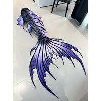 Colorful Dragon Bone Mermaid Tail Reinforced Fish Tail For Aquarium Performance Swimsuits, Custom-Made Fish Skin Fish Tail