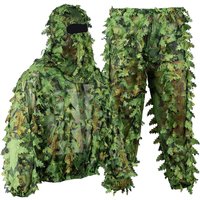 Adult Spring and Autumn Camo Bionic Leaves Camouflage Suit Hunting Ghillie Suit Woodland Camouflage Bird Watch Photography Suit