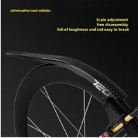 AliExpress NONE Bicycle Quick Release Extended Mudguard for Front Rear Wheel 700C Gravel Road Bike Fender Strong PP Mud Fender Outdoor Protector
