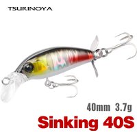 TSURINOYA 40S Sinking Minnow Fishing Lure 40mm 3.7g SENTRY Artificial Hard Bait For Light Game Ajing Rockfish Bass Pike Jerkbait