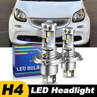 1pc/2Pcs For BENZ Smart Fortwo 453 2014-2023 Car Headlamp H4 9003 High Power LED Headlight Hi/Low Beam Bulbs Canbus 6000k
