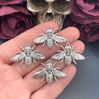 5pcs 36*24mm Gothic Skull Bee Charm Punk Insect Charms Pendant Designer Charms Fit Jewelry Making DIY Jewelry Findings