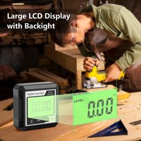Digital Angle Finder Gauge with Magnetic Base and Backlit LCD Display Angle Ruler 4 of 90 Degree Digital Level Box