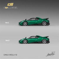 CM MODEL 1:64 Pagani Imola Metallic Emerald Green/Elva red white/Varis Widebody Alloy Vehicle Collectible Car Model