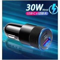 3.1A Mini Type C Car Charger PD Fast Charge Phone Power Adapter USB Car Cigarette Lighter Socket For iPhone Huawei OPPO Realme